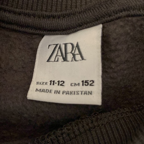Zara Girls Gray Sweatshirt Size 11-12 - Picture 5 of 7